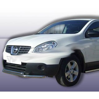 Priekšējais dubultais aizsargstienis ST014 (nerūsējošais tērauds) Nissan Qashqai 2010–2014 foto 3