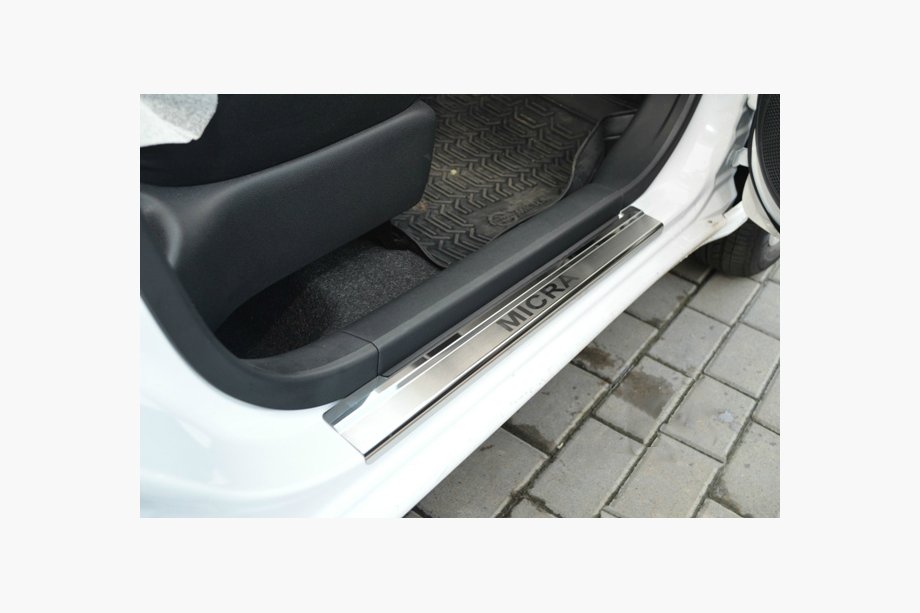 Nissan Micra K13 2011–2016 Natanika Premium sliekšņu uzlikas (4 gab., nerūsējošais tērauds) Image