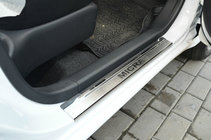 Nissan Micra K13 2011–2016 Natanika Premium sliekšņu uzlikas (4 gab., nerūsējošais tērauds) foto 1