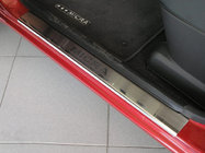 Nissan Micra K12 2003–2010 Natanika Premium sliekšņu uzlikas (4 gab., nerūsējošais tērauds) foto 2