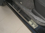 Nissan Note 2004–2012 Sliekšņu uzlikas Nataniko (4 gab., nerūsējošais tērauds) Premium – 3M līmlente, 0,8 mm foto 1
