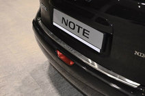 Nissan Note 2004–2012 Aizmugurējā bampera aizsarguzlika ar ieloci Nataniko (2005-2007, nerūsējošais tērauds) foto 1