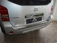 Nissan Pathfinder R51 2005–2014 Aizmugurējā bampera uzlika ar ieloci Nataniko (nerūsējošais tērauds) foto 1