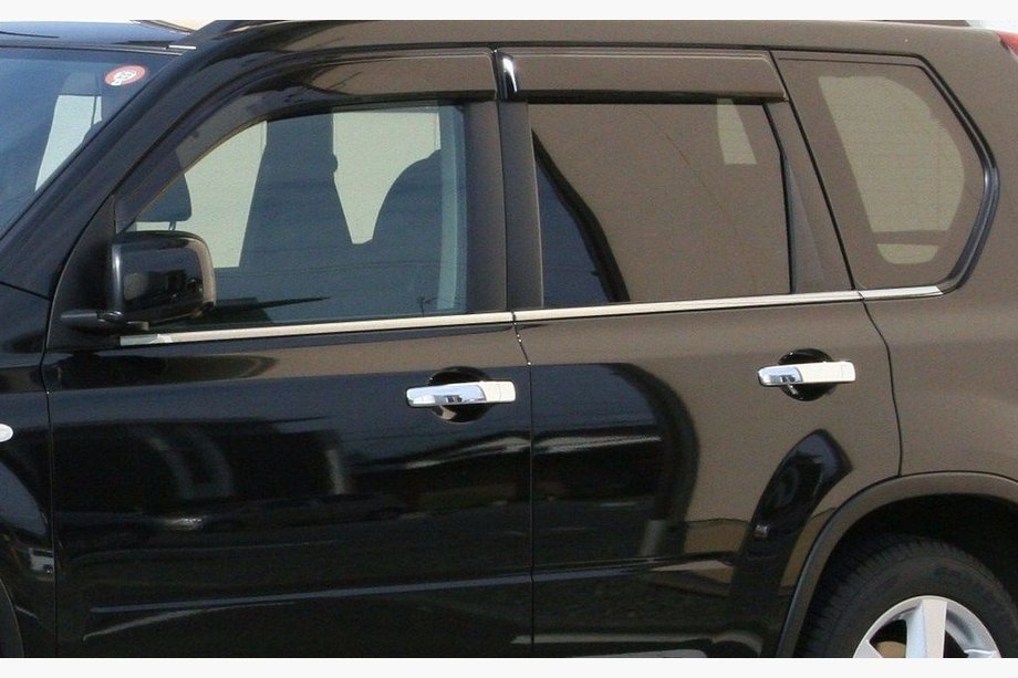 Nissan X-trail T31 2007–2014 Ārējās logu apdares līstes (nerūsējošais tērauds) Carmos - turku teras Image