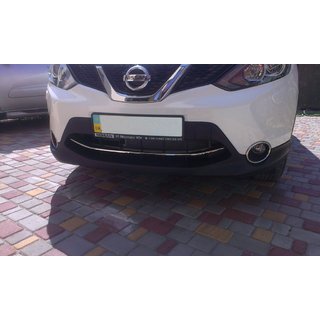 Priekšējā bufera uzlika (2014-2017, nerūsējošais tērauds) Nissan Qashqai 2014–2021 foto 2