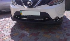 Nissan Qashqai 2014–2021 Priekšējā bufera uzlika (2014-2017, nerūsējošais tērauds) foto 2