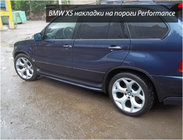 BMW X5 E53 1999–2006 Sānu sliekšņi Performance (2 gab., krāsošanai) foto 1