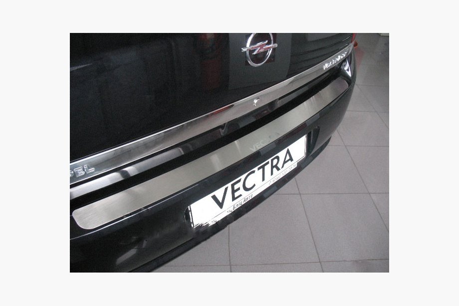 Opel Vectra C 2002–2008 Natanika aizmugurējā bufera aizsarguzlika (nerūsējošais tērauds) Sedans Image