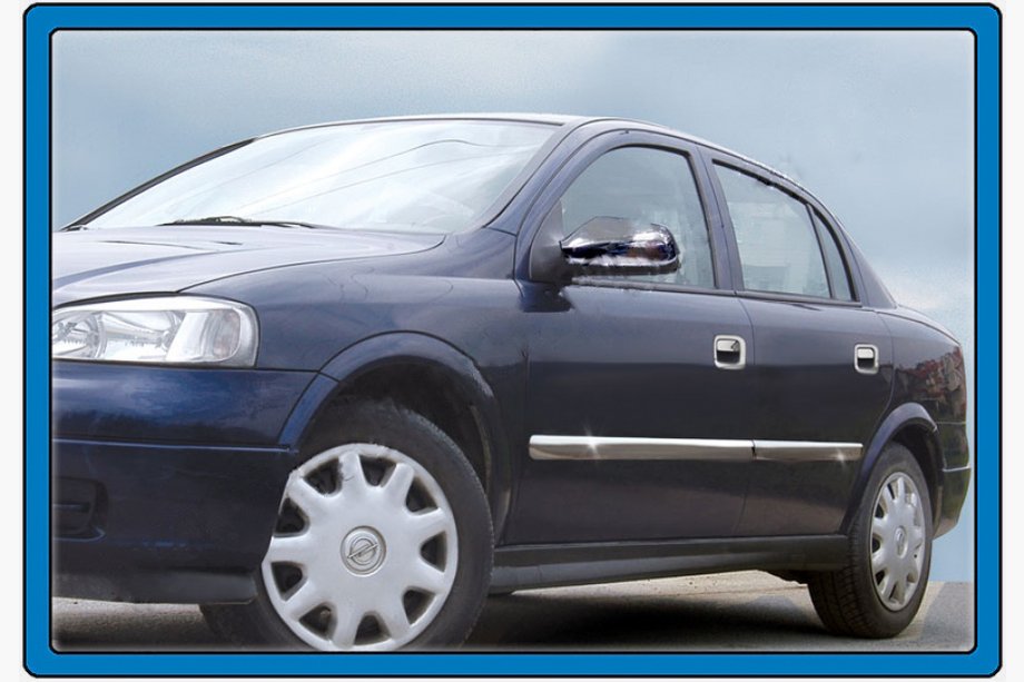 Opel Astra G Classic 1998–2012 Durvju moldingu komplekts (4 gab., nerūsējošais tērauds) OmsaLine – itāļu nerūsējošais tērauds Image