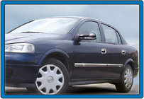 Opel Astra G Classic 1998–2012 Durvju moldingu komplekts (4 gab., nerūsējošais tērauds) OmsaLine – itāļu nerūsējošais tērauds foto 1