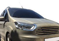 Ford Courier 2014–2023 "Skropstas" uzlikas priekšējiem lukturiem (2 gab., nerūsējošais tērauds) foto 1