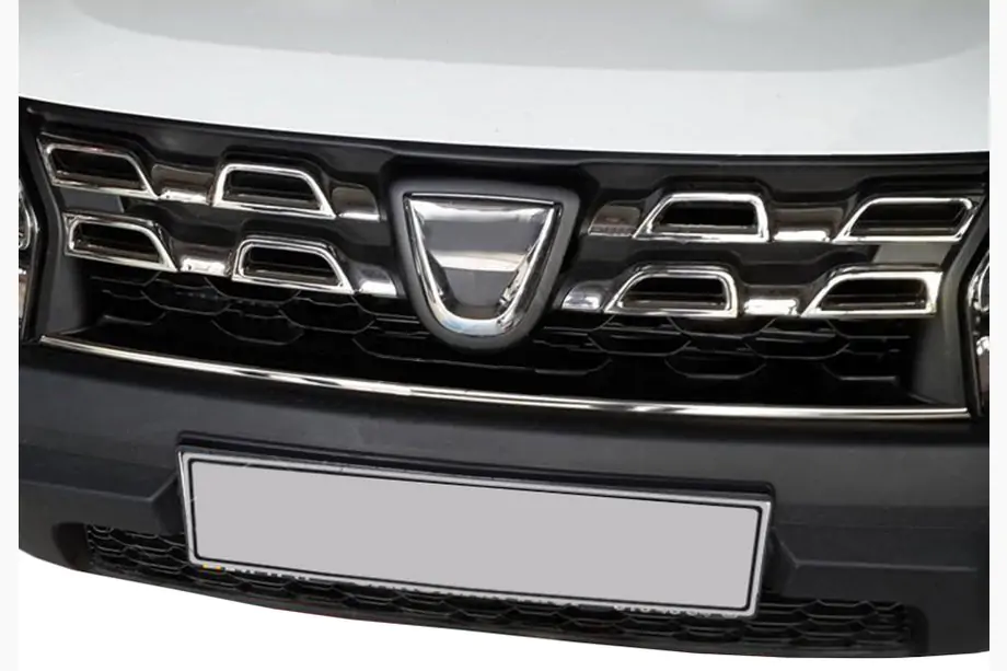 Dacia Duster 2008–2018 Radiatora režģa līste 2014-2018 (nerūsējošais tērauds) Image