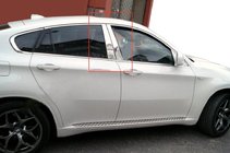 BMW X6 E71 2008–2014 Durvju statņu uzlikas (nerūsējošais tērauds) foto 1