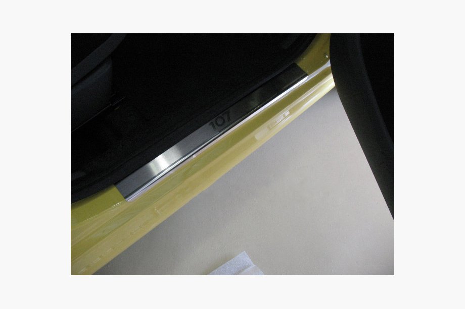 Peugeot 107 2005–2014 Natanika Premium sliekšņu uzlikas (4 gab., nerūsējošais tērauds) Foto 1