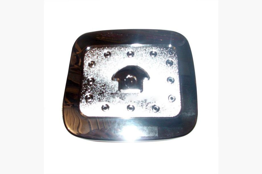 Hyundai Santa Fe 2 2006–2012 Hromēts degvielas bākas vāciņa uzliktnis (hromēta plastmasa) Image