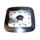 Hyundai Santa Fe 2 2006–2012 Hromēts degvielas bākas vāciņa uzliktnis (hromēta plastmasa) foto 1