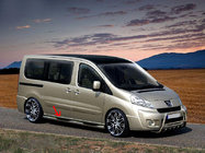 Fiat Scudo 2007–2015 Sānu sliekšņu caurules BB002 (2 gab., nerūsējošais tērauds) 60 mm, īsā riteņu bāze foto 2
