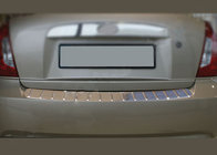 Hyundai Accent 2006–2010 Aizmugurējā bampera uzlika (nerūsējošais tērauds) Omsa foto 1