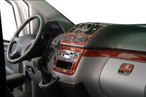 Mercedes Viano 2004–2014 Meric paneļa apdares uzlikas (priekšējā daļa + salona ieliktņi) foto 6