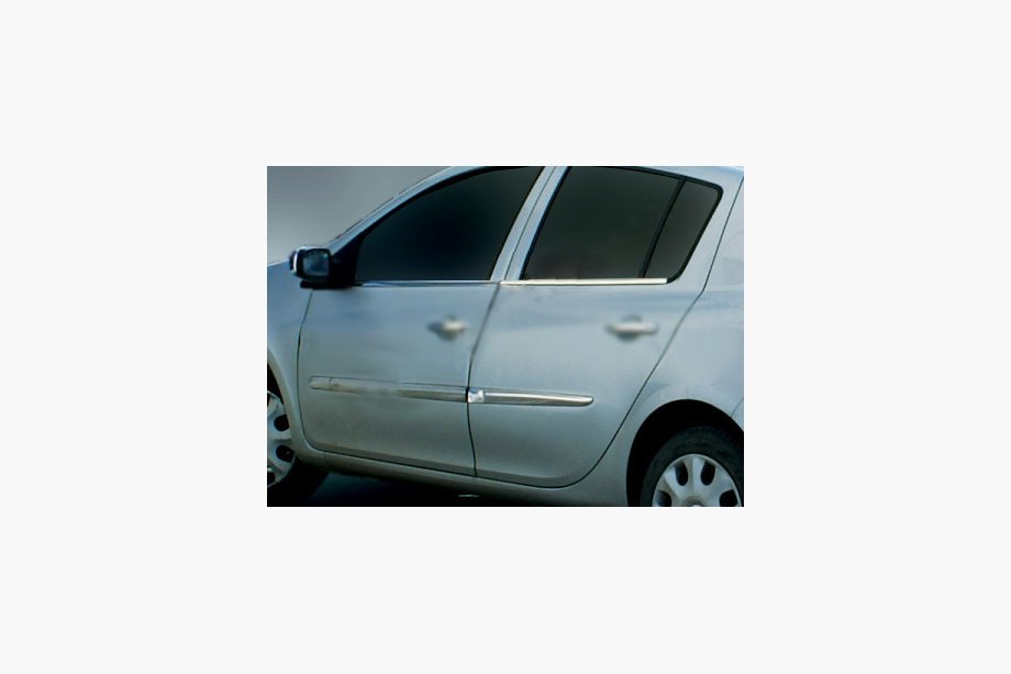Renault Clio III 2005–2012 Durvju moldingu komplekts (4 gab., nerūsējošais tērauds) Foto 1