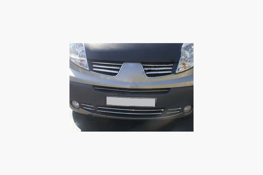 Opel Vivaro 2001–2015 Apakšējās restes hroma uzlikas 2007-2013 (6 gab., nerūsējošais tērauds) Foto 1