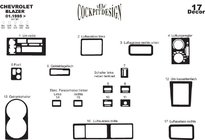 Chevrolet Blazer 1995–2005 Instrumentu paneļa uzlikas Titāns foto 2