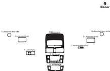 Toyota Avensis 2003–2009 Paneļa uzlikas Small Alumīnijs foto 4