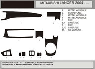 Mitsubishi Lancer 9 2004–2008 Paneļa uzlikas (Hartman) Alumīnijs foto 1