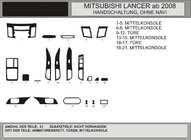 Mitsubishi Lancer X 2008– Paneļa uzlikas (Hartman) Alumīnijs foto 1