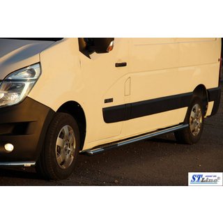 Sānu sliekšņu caurules BB002 (2 gab., nerūsējošais tērauds) Opel Movano 2010–2021 foto 3