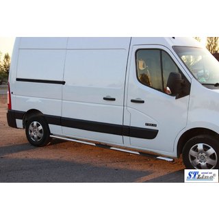 Sānu sliekšņu caurules BB002 (2 gab., nerūsējošais tērauds) Opel Movano 2010–2021 foto 4