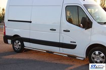 Nissan NV400 2010–2024 Sānu sliekšņu caurules BB002 (2 gab., nerūsējošais tērauds) foto 9