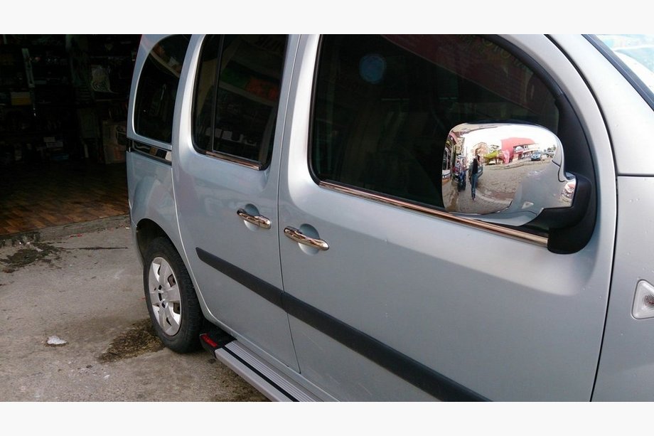 Renault Kangoo 2008–2020 Ārējās logu apmales (4 gab., nerūsējošais tērauds) 2 gab., Carmos – Turcijas nerūsējošais tērauds Image