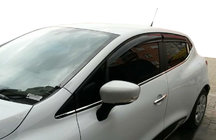 Renault Clio IV 2012–2019 Logu vēja deflektori HB (4 gab., Sunplex Sport) foto 1