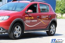 Renault Sandero 2013–2022 Sānu caurules BB001 (2 gab., nerūsējošais tērauds) 60 mm foto 4