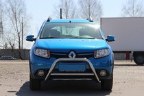 Renault Sandero 2013–2022 Priekšējā aizsargloka WT006 (nerūsējošais tērauds) foto 2