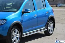 Renault Sandero 2013–2022 Sānu caurules BB001 (2 gab., nerūsējošais tērauds) foto 3