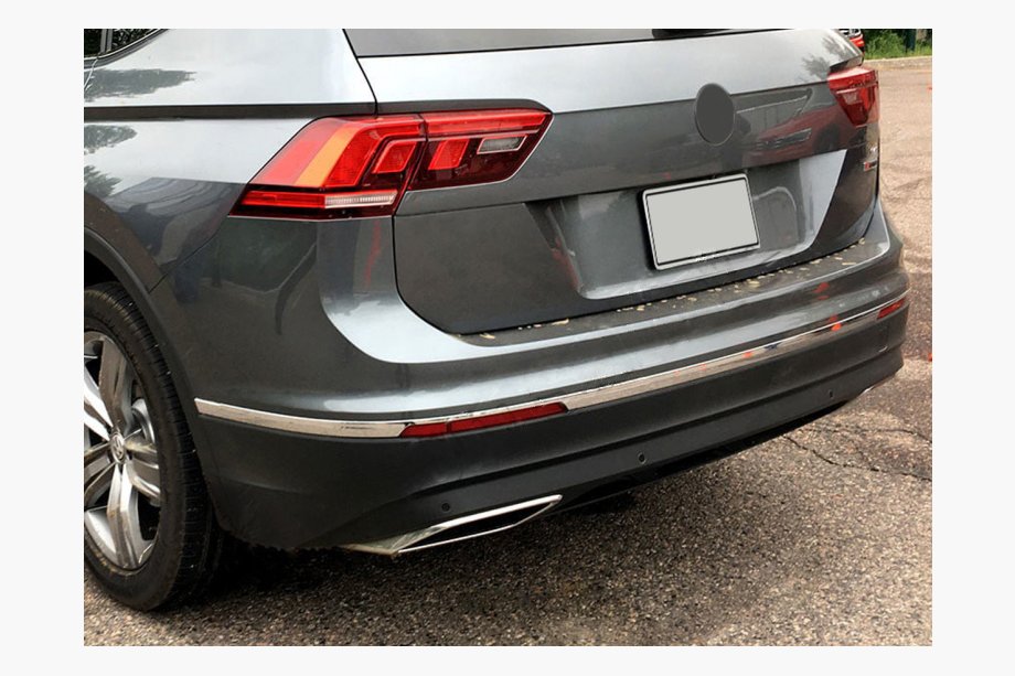 Volkswagen Tiguan 2016–2023 Nerūsējošā tērauda uzlikas aizmugurējā bufera malai 2016-2020 (3 gab.) Image