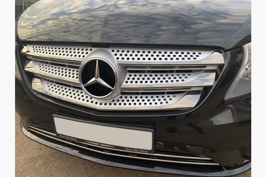 Mercedes Vito/V klase W447 2014– Radiatora režģa uzlikas 2014-2020 (5 gab., BlackChrome) Image