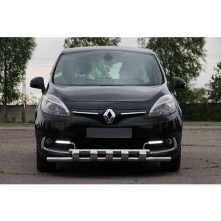 Priekšējā aizsargstanga ST015 (nerūsējošais tērauds) Renault Scenic/Grand 2009–2016 foto 2