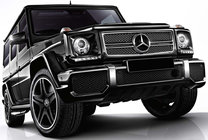 Mercedes G class W463 1990–2018 Priekšējais bamperis AMG G63/G65 (komplektā) G65 (melns siets) foto 6