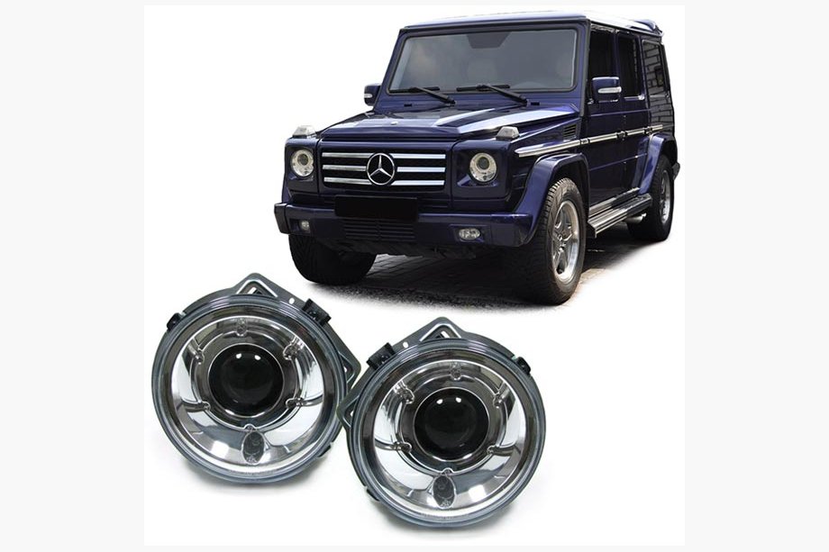Mercedes G class W463 1990–2018 Priekšējie lukturi (mazais tips, 1989-2006) Image