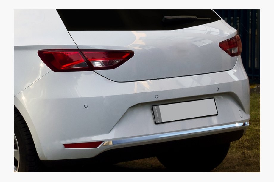Seat Leon 2013–2020 Aizmugurējā bampera malas uzlika (nerūsējošais tērauds) Image