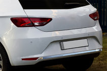 Seat Leon 2013–2020 Aizmugurējā bampera malas uzlika (nerūsējošais tērauds) foto 1