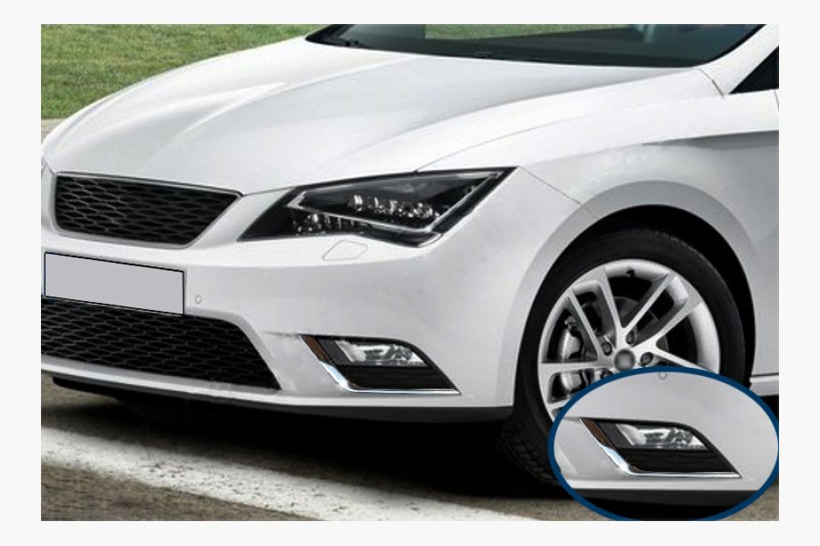 Seat Leon 2013–2020 Miglas lukturu apdares uzlikas (2 gab., nerūsējošais tērauds) Image