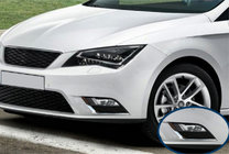 Seat Leon 2013–2020 Miglas lukturu apdares uzlikas (2 gab., nerūsējošais tērauds) foto 1