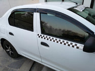 Dacia Sandero 2013–2020 Logu vēja deflektori (4 gab., Niken) foto 1