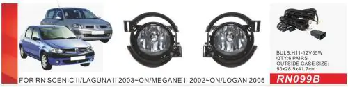 Renault Megane II 2004–2009 Miglas lukturi (2 gab., halogēna) foto 2