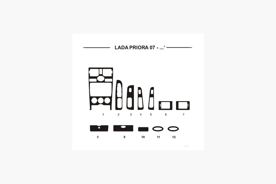 Lada Priora 2007–2018 Paneļa uzlikas (Hartman) Zils Image
