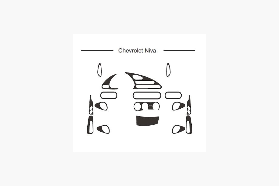 Chevrolet Niva 1998–2020 Paneļa uzlikas (Hartman) Riekstkoks Image